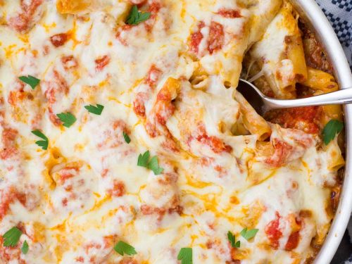 One Pot Baked Ziti Easy Baked Ziti Recipe