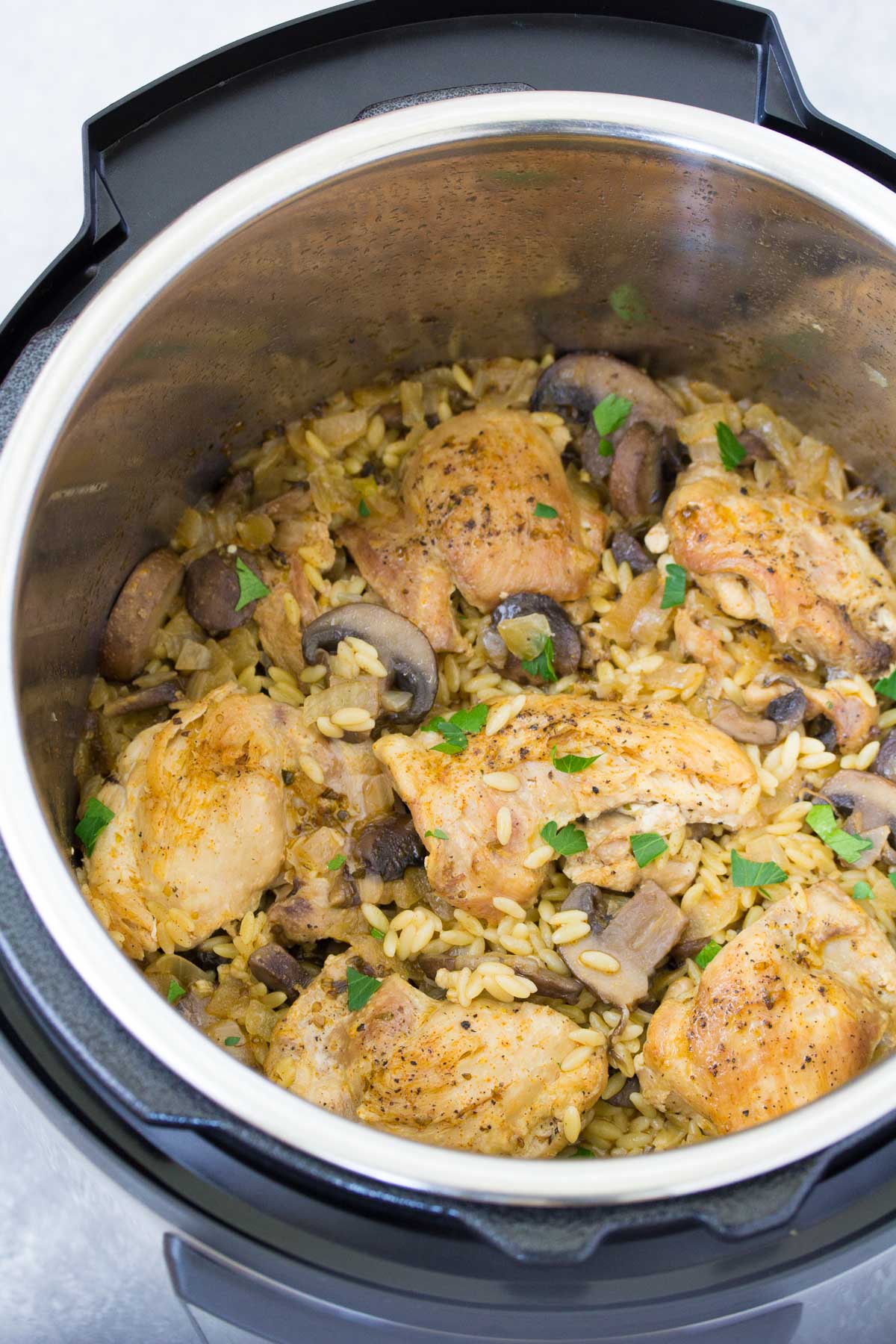 Instant Pot Chicken and Mushrooms - 30 Minute Meal!