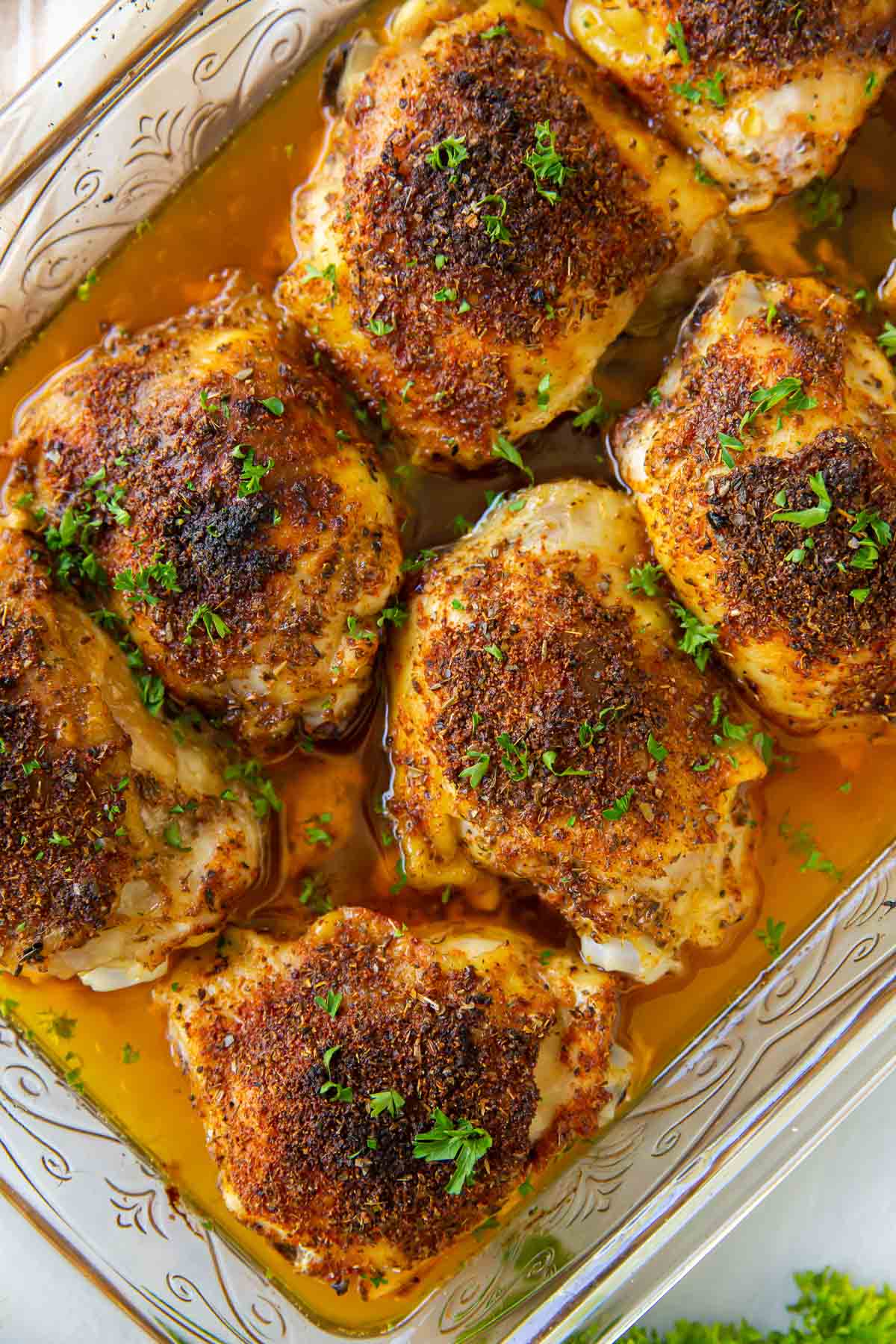 Best Baked Chicken Thighs - Crispy, Juicy, Sizzling