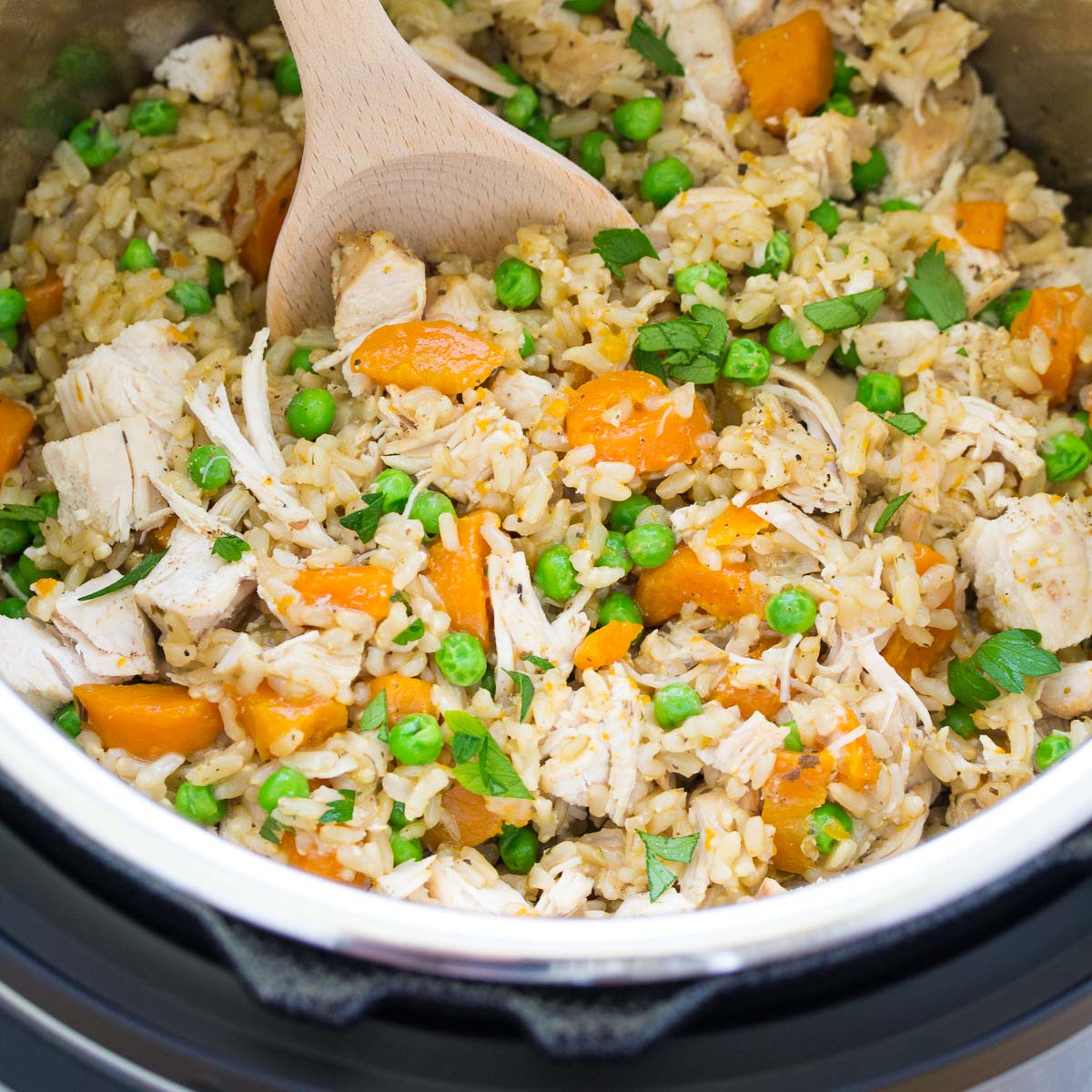 frozen chicken rice instant pot