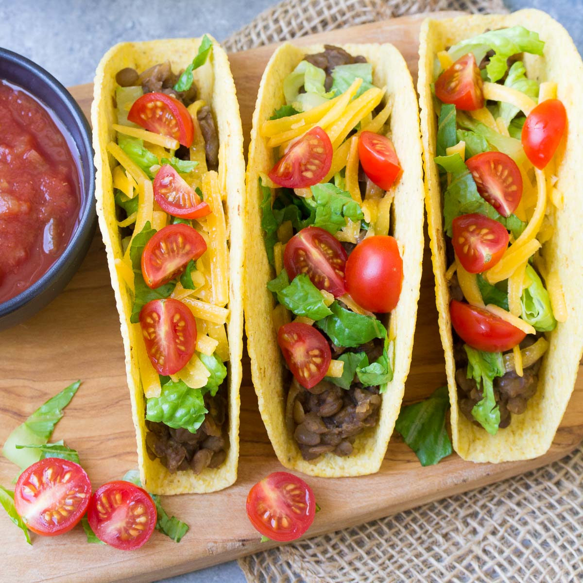 Slow Cooker Lentil Tacos (or Instant Pot)