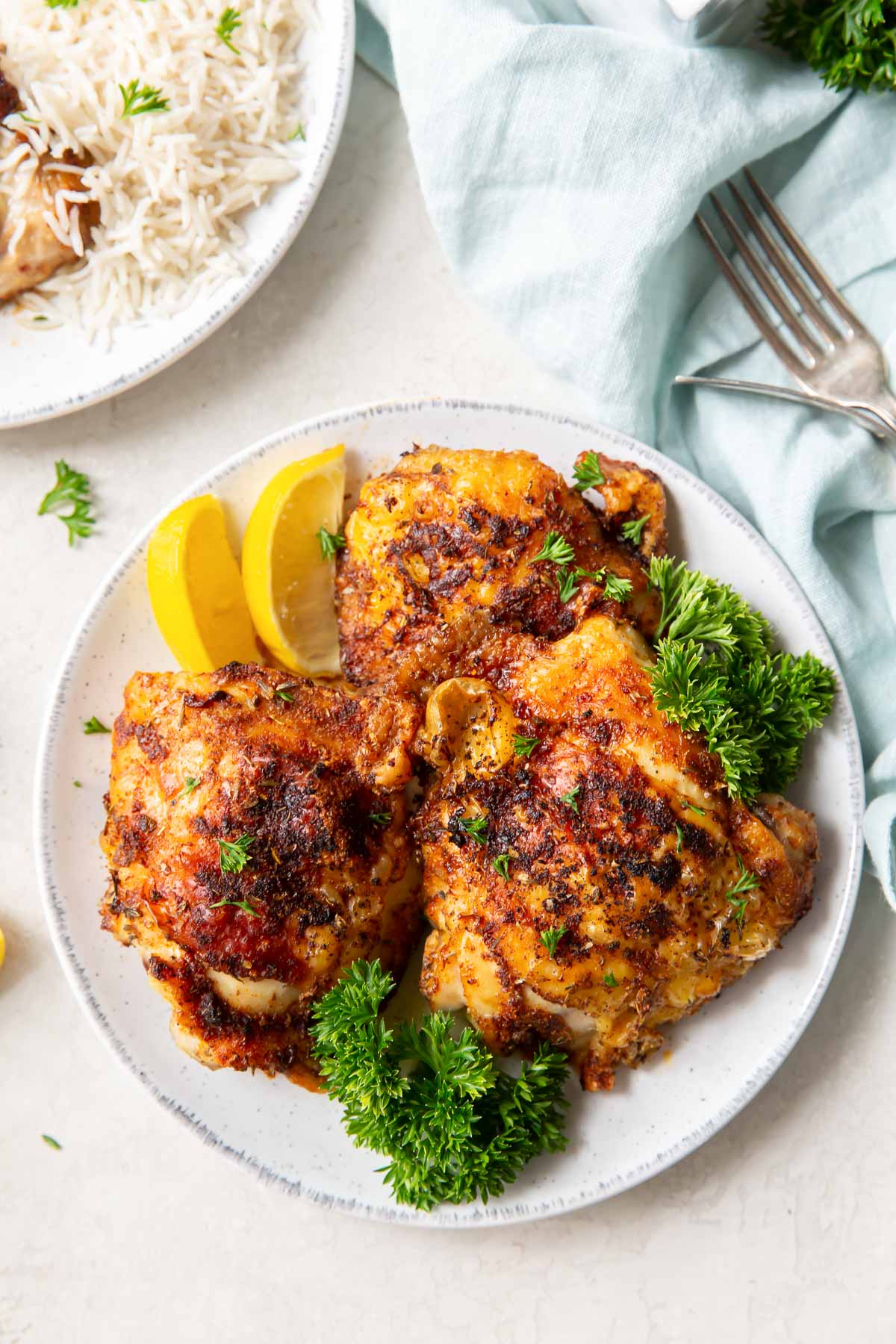 Air Fryer Chicken Thighs So Crispy And Juicy Kristine S Kitchen