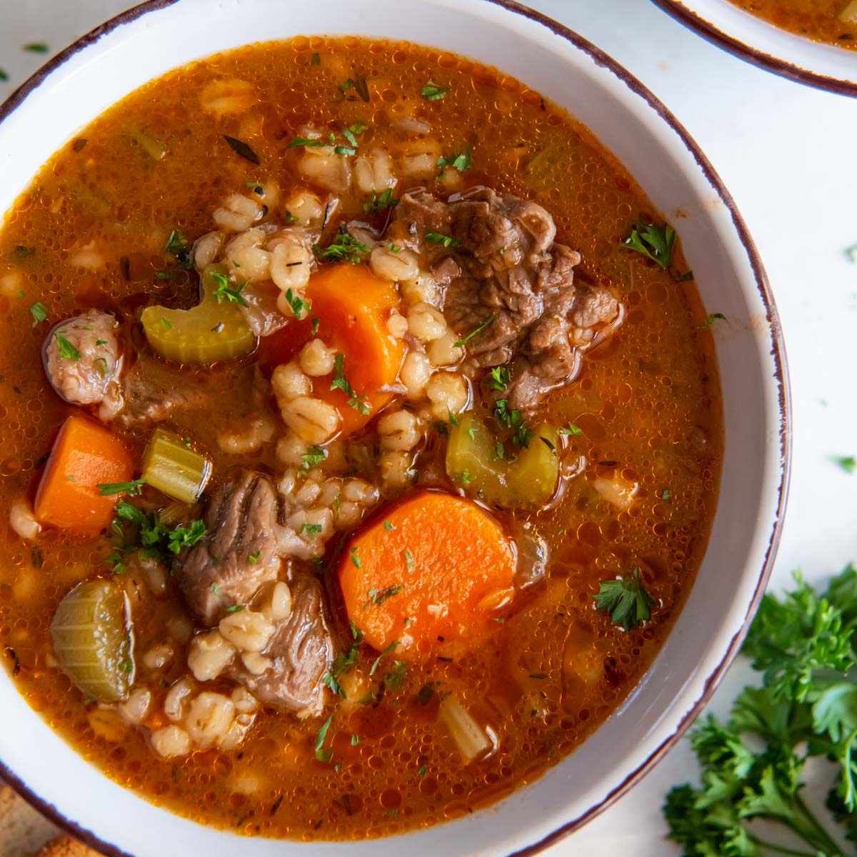 Beef vegetable barley 2025 soup instant pot