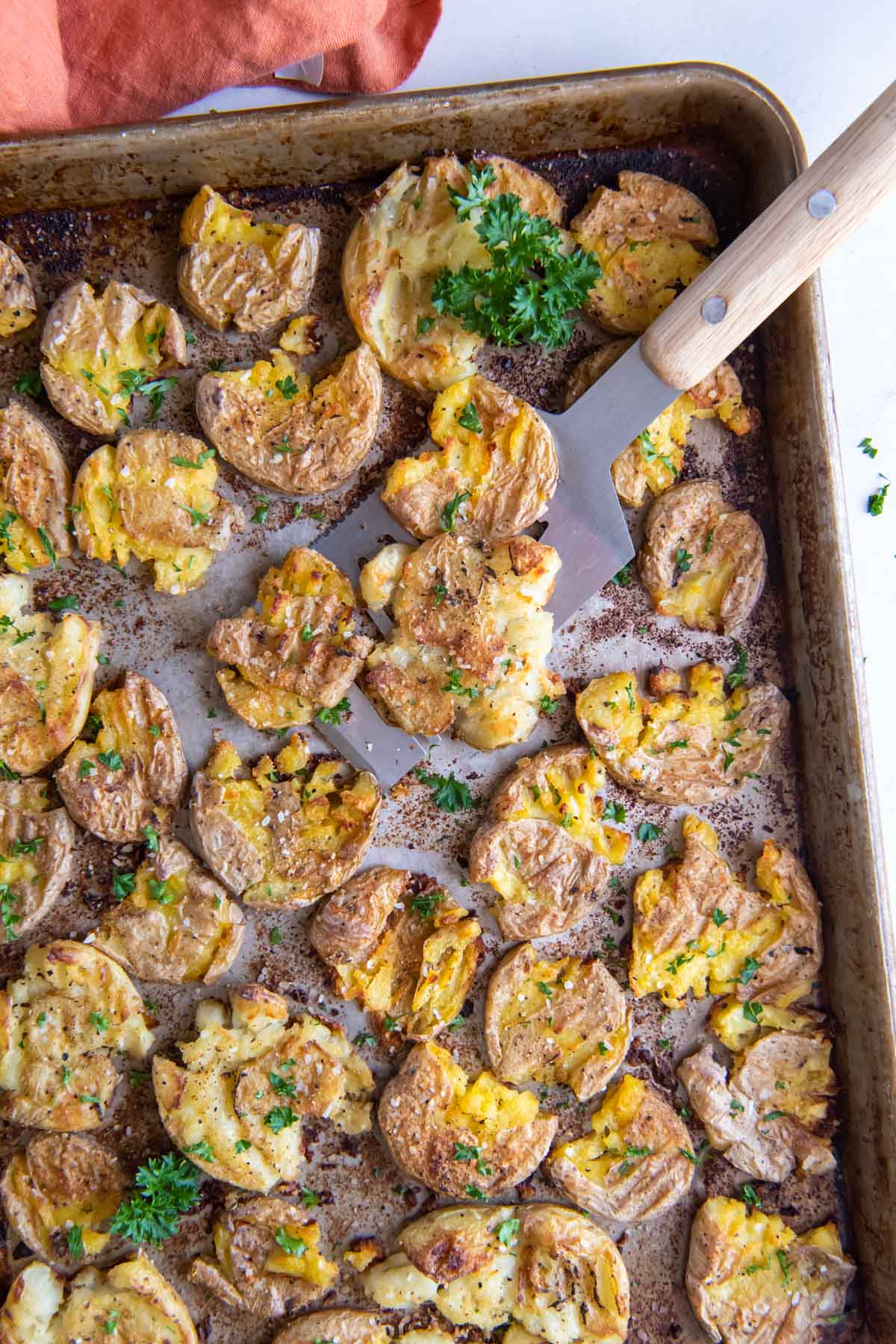 Smashed Mini Potatoes - Le Chef's Wife