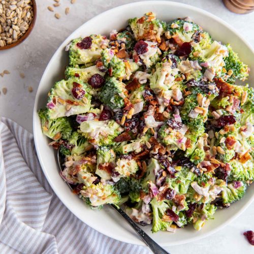 Mason Jar Broccoli Salads with Kale and Apple - Kristine's Kitchen