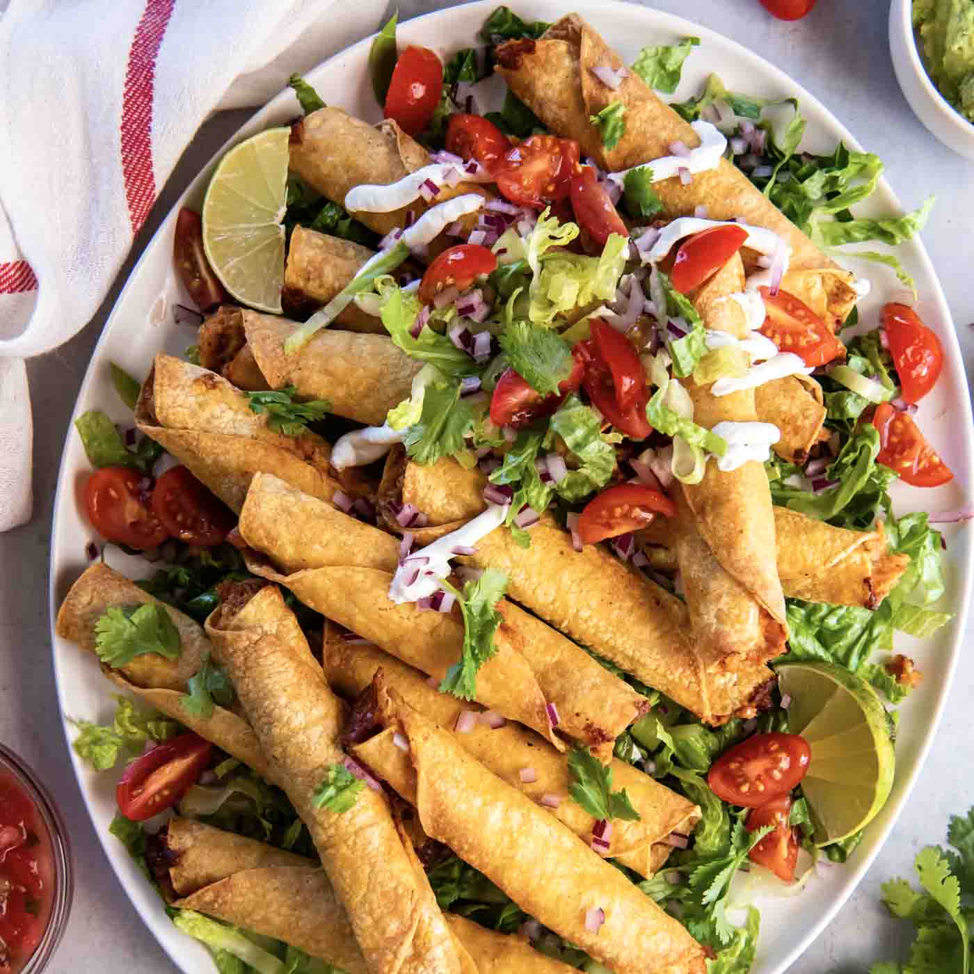 Air Fryer Chicken Taquitos