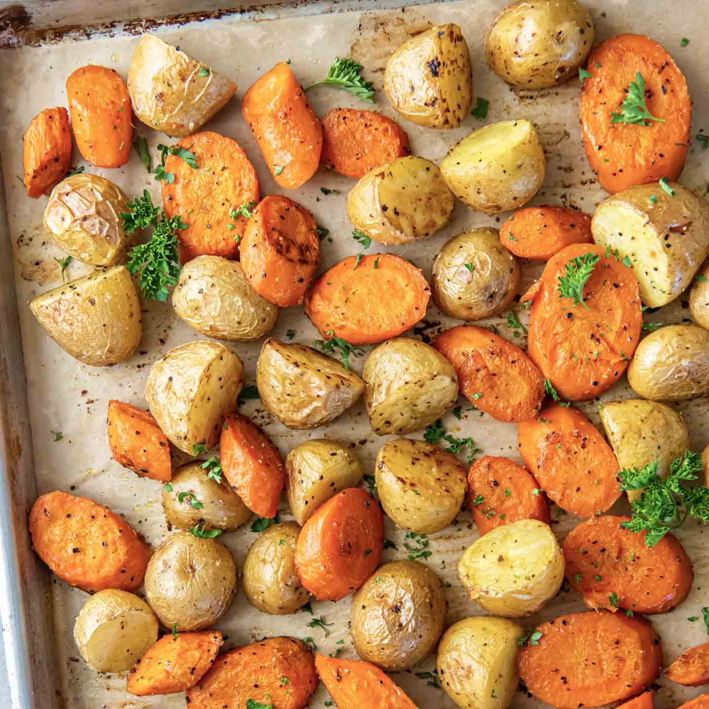 Roasted Potatoes and Carrots