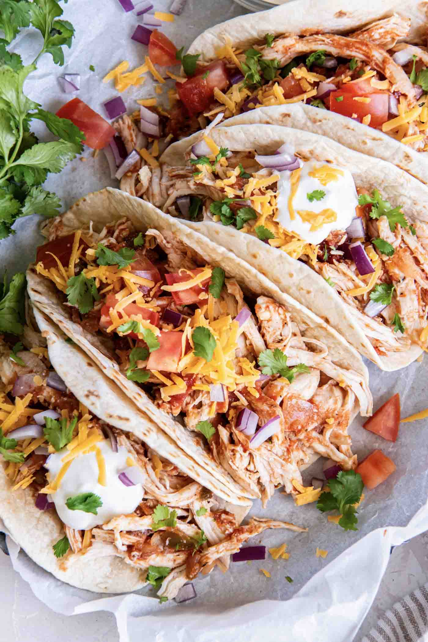 Crockpot Chicken Tacos - Kristine's Kitchen
