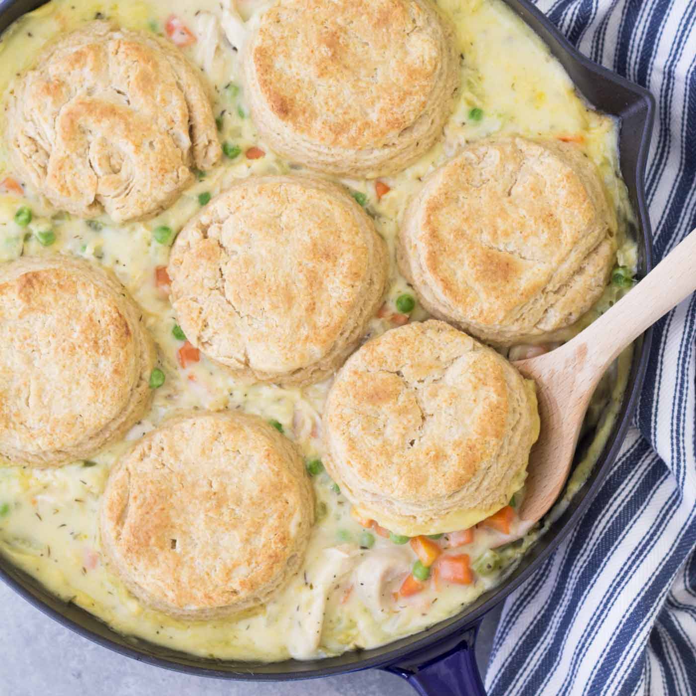 Chicken Pot Pie with Biscuits