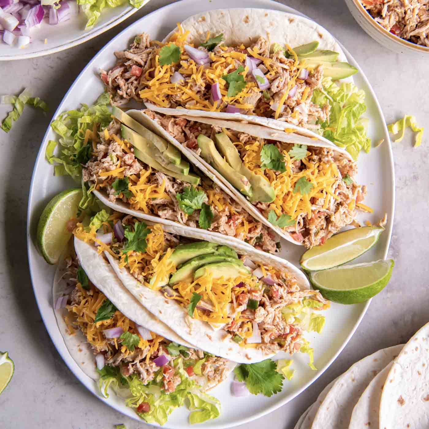 Shredded Chicken Tacos