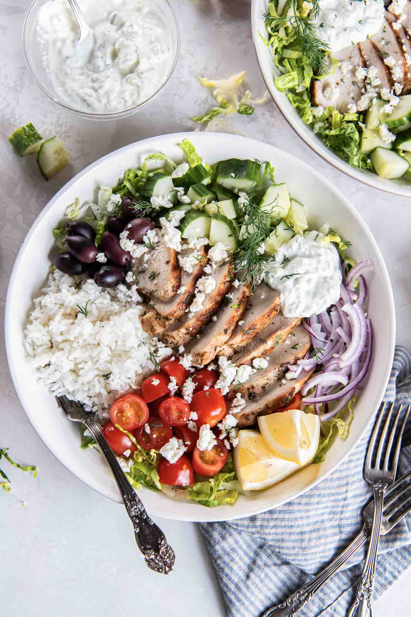 Greek Chicken Bowls - Kristine's Kitchen