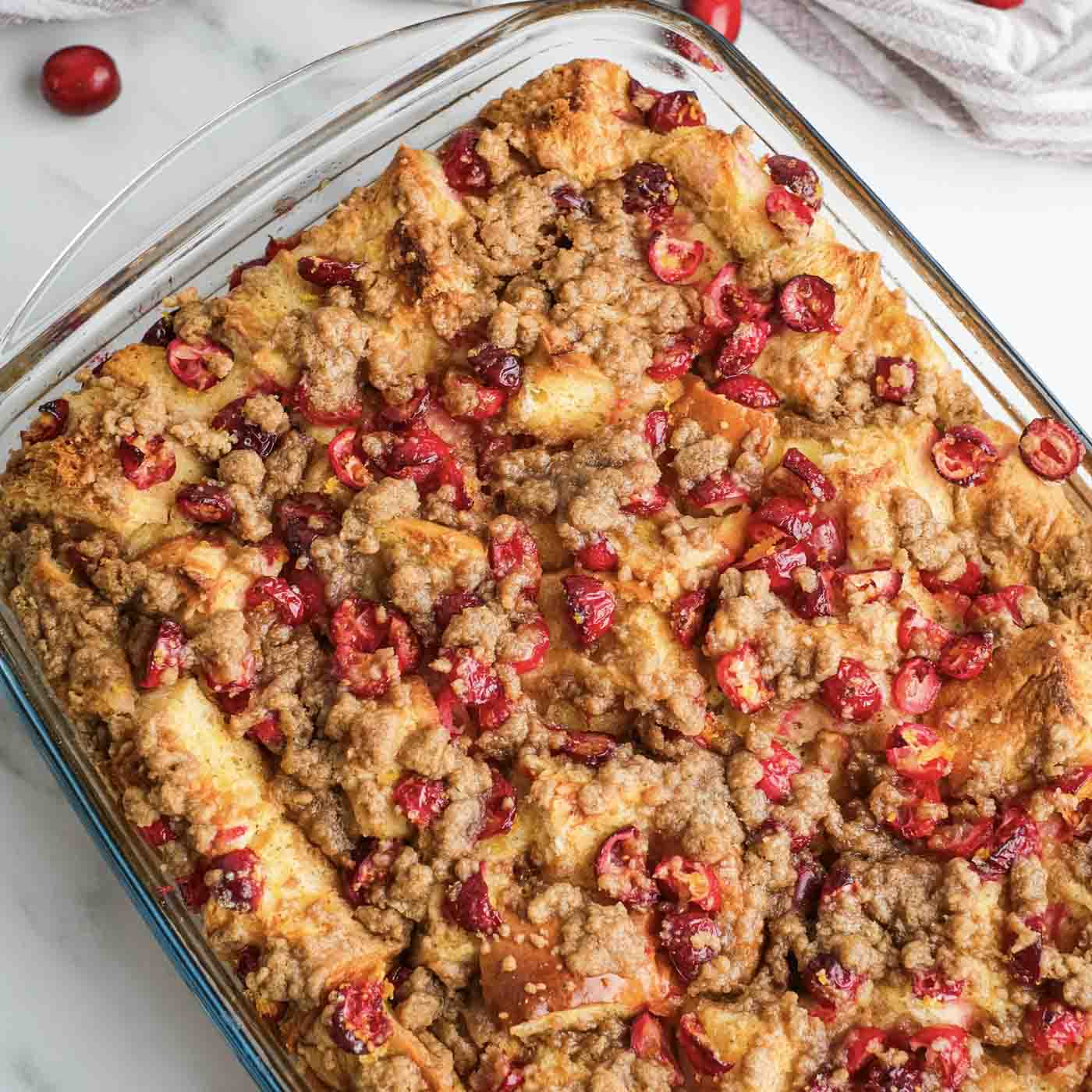 Cranberry Orange French Toast Casserole