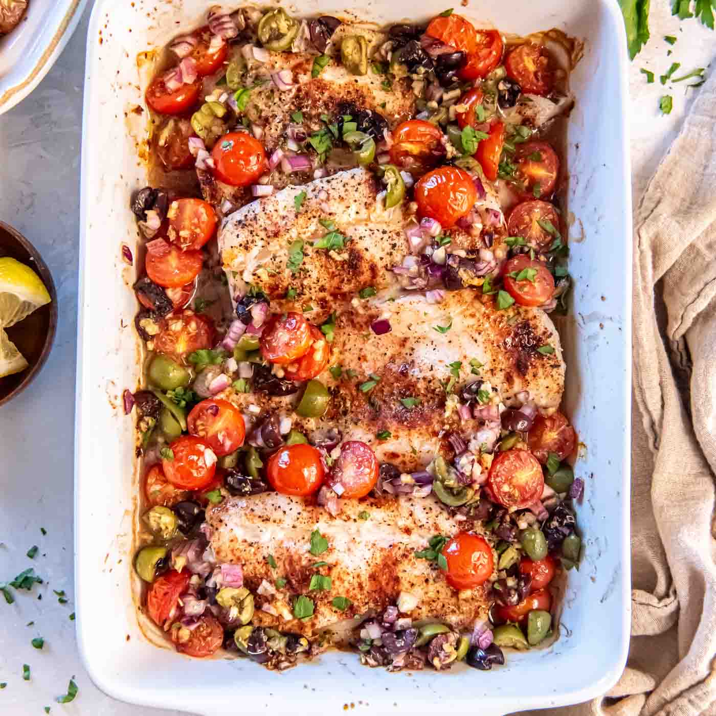 Mediterranean Baked Cod